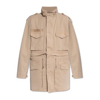 Helmut Lang Parkas, female, Beige, Size: XS Cotton parka