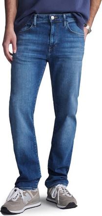 Mavi Zach Straight Leg Jeans in Dark Brushed Feather at Nordstrom, Size 33 X 32