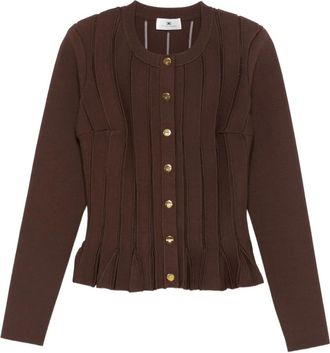 Elisabetta Franchi Cardigan con bottoni - Marrone