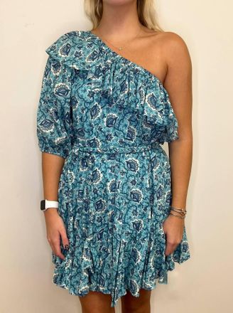 Rhode Resort Ozzie Dress In Aqua Lotus