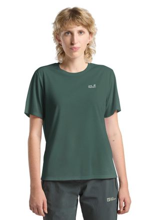 Jack Wolfskin Funktionsshirt JACK WOLFSKIN VONNAN S/S T W, Damen, Gr. M (38/40), sago palm, Obermaterial: 100% Polyester, Shirts Funktionsshirt
