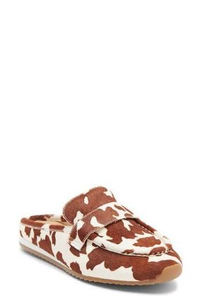 J/Slides Paula Genuine Calf Hair Mule in Brown Cow Print Calf Hair at Nordstrom Rack, Size 6.5