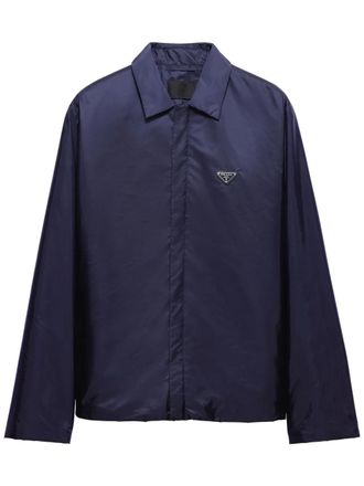 Prada Re-Nylon shirt - men - Recycled Polyamide - L - Blue