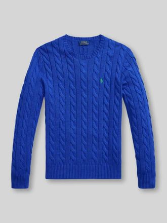 Polo Ralph Lauren Regular Fit Strickpullover aus reiner Baumwolle in Royal, Gr&ouml;&szlig;e XL