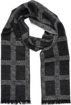 Ted Baker Plaid Silk Reversible Scarf in Grey at Nordstrom Rack