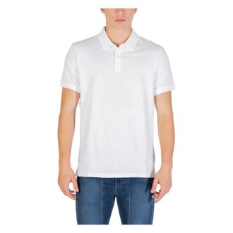Calvin Klein Jeans Polo Shirts, male, White, Size: XL SS Classic Monogram Polo