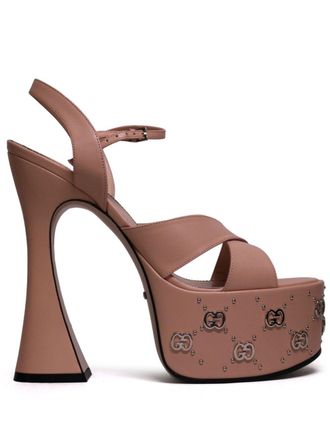 Gucci Sandalen met plateauzool - Roze