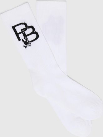 Psycho Bunny Mens Pb Sport Sock 100 WHITE / O/S