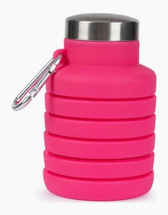 Trespass Mens Trespass Vavo Foldable Silicone Water Bottle - Pink - Size: ONE size