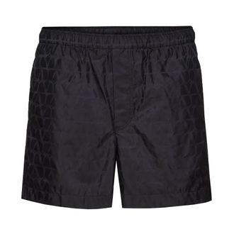 Valentino Beachwear, male, Blue, Size: M Blue Mesh Swim Shorts Aw24