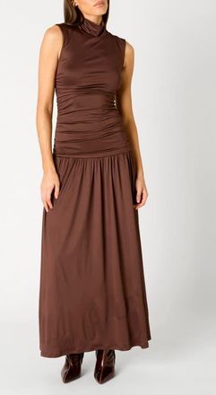 Nia Lark Ruched Maxi Dress in Nutshell at Nordstrom, Size X-Small