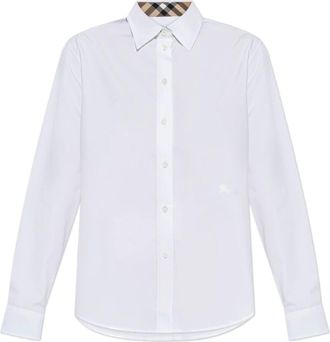 Burberry Dames, Blouses & Shirts, Wit, Maat: 3XS Katoen