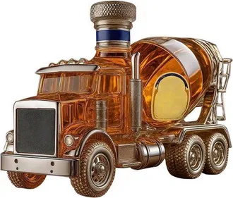 OEM Decantador De Whisky 3d, Obra De Arte En Vidrio Soplado A Mano, Botella De Licor, Decoraci&oacute;n De Bar (tractor Azul)
