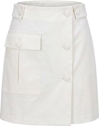 Trussardi Jeans Mini Rok - Dames - Rokken - Wit - Maat: S Katoen