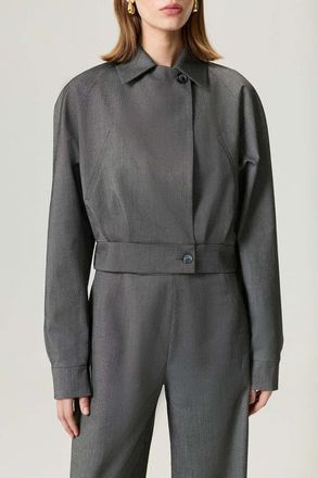 Nocturne Waistband Detail Bomber Jacket in Dark Grey at Nordstrom, Size X-Small Eu