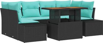 vidaXL Conjunto De Comedor De Jard&iacute;n 7 Uds. 6-n&uacute;mero De Plazas Vidaxl