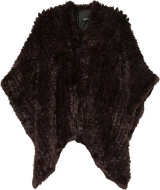 Pinko Pinko - Cape Ciliegio - Dames - Jassen - Bruin - Maat: ONE Size Katoen