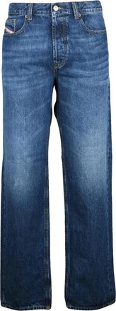 Diesel Blue Cotton D-Macs Loose Jeans