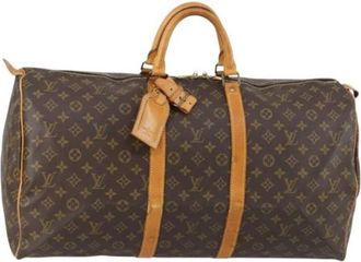 Louis Vuitton Pre-owned Weekend Bags, female, Brown, Size: ONE SIZE Pre-owned Canvas Weekend Bag