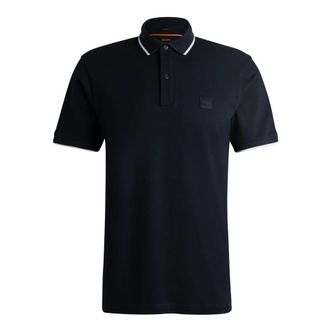 HUGO BOSS Tops, Heren, Blauw, 2Xl, Katoen, Slim Fit Polo Shirt