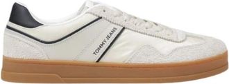 Tommy Jeans Leren Sneakers Collectie voor Mannen - Heren - Sneakers - Beige - 41 EU - Leer - Schoenen