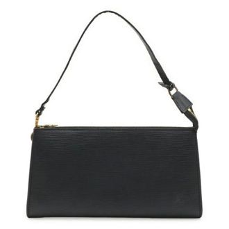 Louis Vuitton Pre-owned Handbags, female, Black, Size: ONE SIZE Pre-owned Pochette Accessoires Epi Pouch