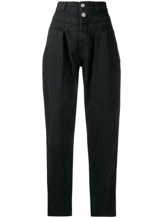 Alberta Ferretti High waist jeans - Zwart
