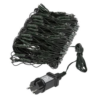 ECD Germany Cadena de luces 1,5x3m 320 LED blanco c&aacute;lido decoraci&oacute;n navide&ntilde;a IP44