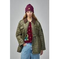 Ganni Shiny Quilt Midi Jacket