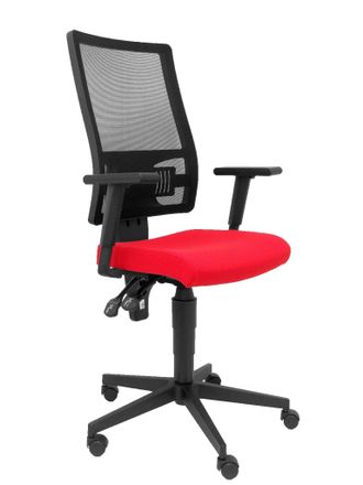 Piqueras y Crespo Silla Taktik Respaldo Malla Negro Asiento Aran Rojo