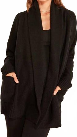 James Perse Cashmere Shawl Collar Cardigan In Black