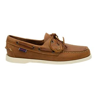 Sebago Sailor Shoes, female, Brown, Size: 8 1/2 US Flat Shoes