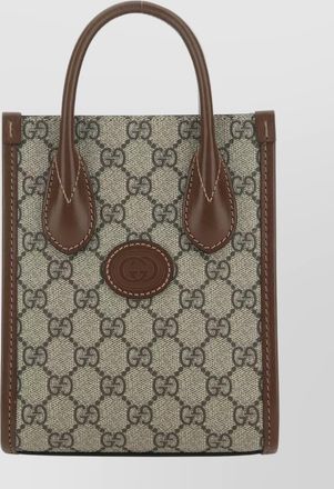 Gucci supreme fabric tote bag with top handles