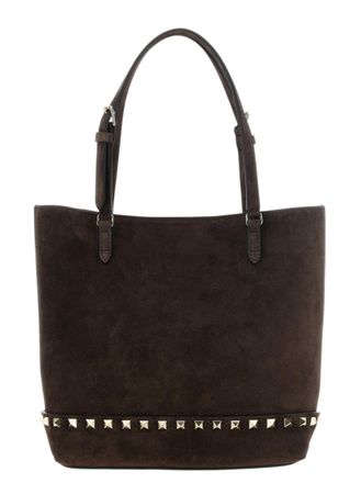 Valentino Garavani Brown Rockstud Small Tote
