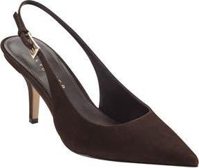 Marc Fisher Dorie Slingback Pointed Toe Pump in Dark Brown at Nordstrom Rack, Size 8