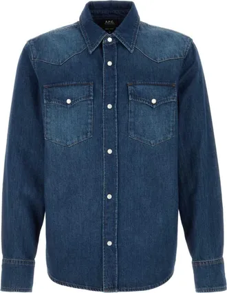 A.P.C. Blue Regular Solid Shirt
