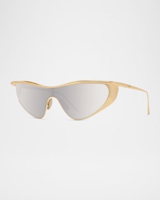 Loewe Signature Metal & Nylon Shield Sunglasses