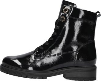 Gabor Zwarte Veterboots met Dikke Zool - Dames - Veterlaarzen - Zwart - 42 EU - Schoenen