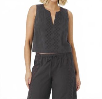 Splendid Kenzie Eyelet Geo Tank In Lead