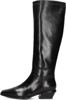 Stefano Lauran Elegante hoge laarzen met blokhak - Dames - Cowboylaarzen - Zwart - 40 EU - Wol - Schoenen