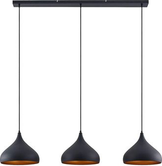 Lindby L&aacute;mpara Colgante elamira En Negro De Metal - Lindby