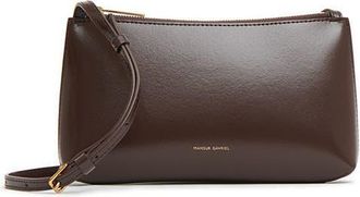 Mansur Gavriel Mini Gaia Leather Crossbody Bag in Chocolate/warm Grey at Nordstrom