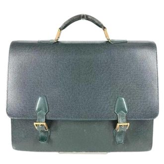 Louis Vuitton Pre-owned Handbags, female, Green, Size: ONE SIZE Pre-owned Taiga Briefcase