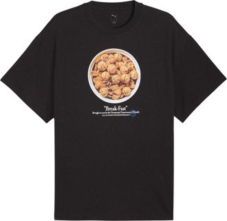 Puma Hootopia-T-shirt voor heren met Break Fast-opdruk (Zwart)
