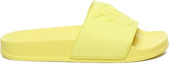 Pinko embossed-logo slides - women - PVC/PVC/PVC - 39 - Yellow