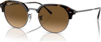Ray-Ban RB4429 Polarized Fashion Mens Sunglasses Havana On Gunmetal : 55mm, Acetate/Glass Lenses