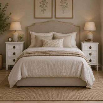 Wanderlust Deco Mesita de noche de madera 46 x 33 x 67h cm