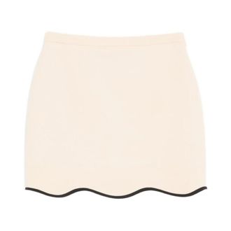 Valentino Minifalda en Crepe Couture - Skirts - Mujer - Beige - M