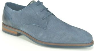 Berkelmans Schoenen, Heren, Blauw, 41 EU, Blauwe Nubuck Geklede Schoenen