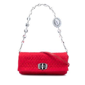 Miu Miu Pre-owned Miu Miu Matelasse Nylon Crystal Chain Satchel Ladies 09HFFPNSCIVRFMAY
